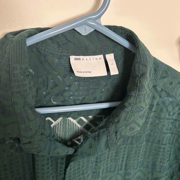 ASOS Green Short Sleeve Shirt - Picture 3 of 3